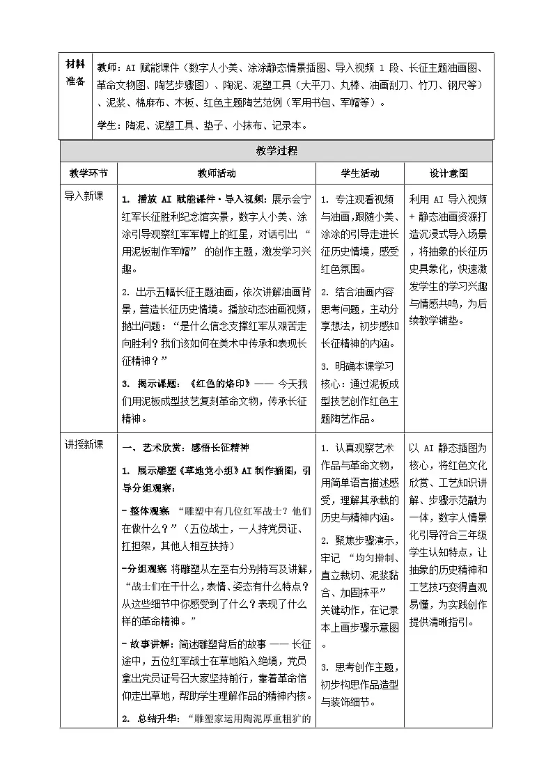 人教版小学美术三下05红色的烙印教案第2页