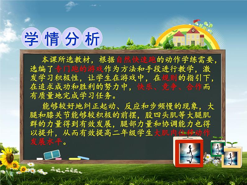 体育与健康人教版1~2年级全一册 4.2 跑与游戏——原地摆臂练习及自然直线快速跑与游戏(课件)05