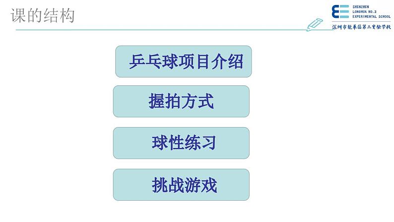 小学《体育与健康》 人教版 三年级 乒乓球运动 ——乒乓球介绍与球性教学 第一节课PPT 课件第3页