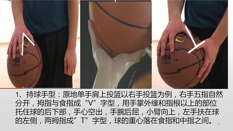 体育与健康人教版六年级全一册原地单手肩上投篮课件06