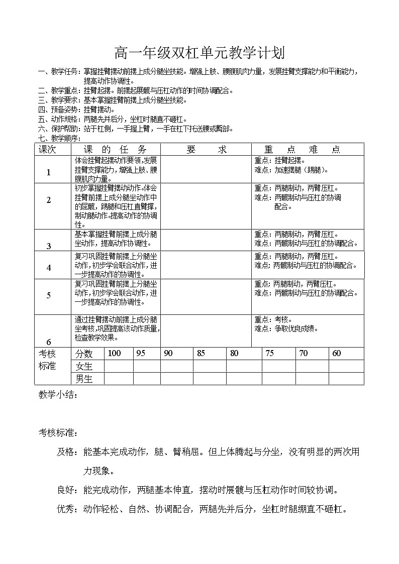 双杠 体育课教学第1页