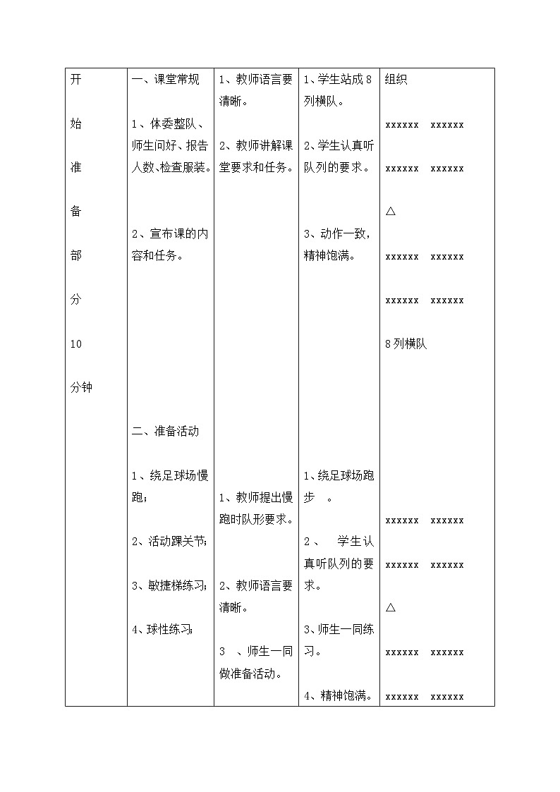 人教版 体育与健康 5-6年级全一册 运球绕杆练习 教案(表格式)第2页
