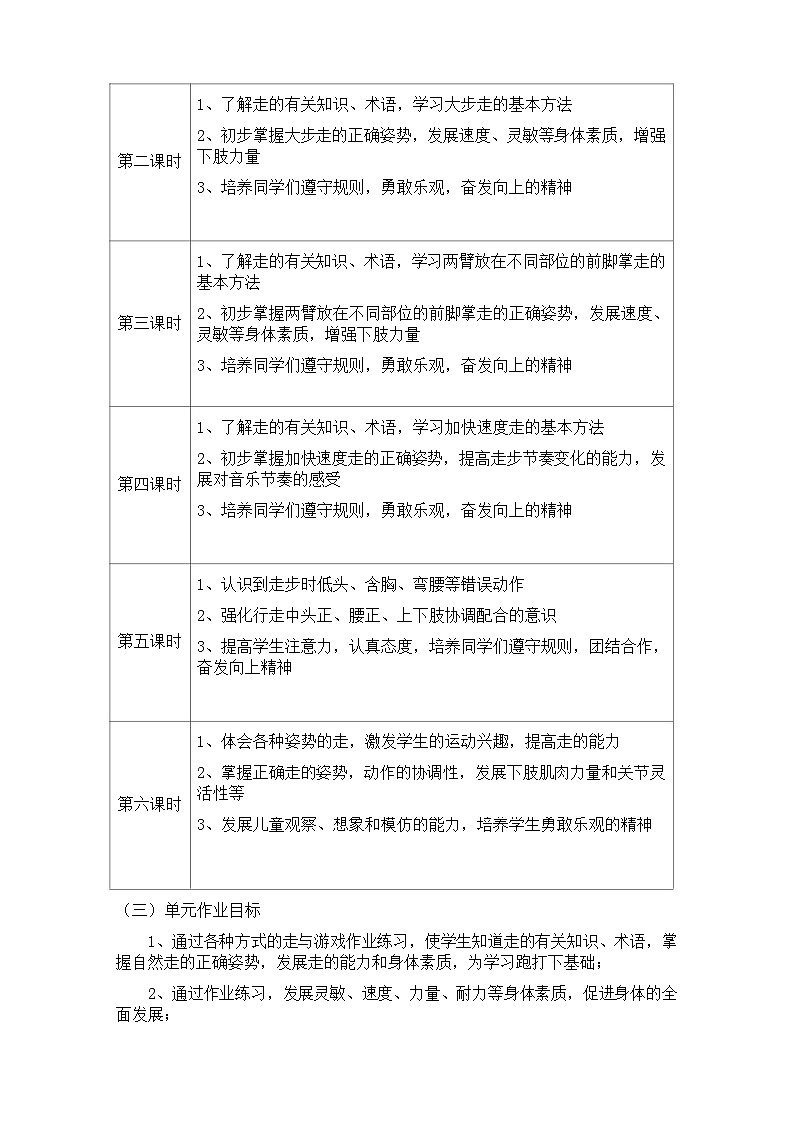人教版 体育与健康 一年级 《走与游戏》第3页