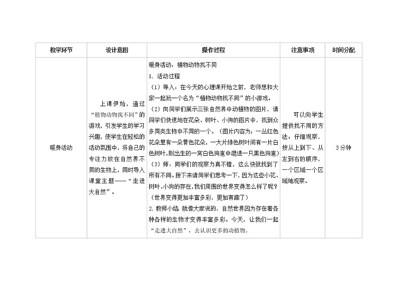 第十五课 走进大自然 教学课件-一年级全一册小学心理健康(南大版)课件+教案02