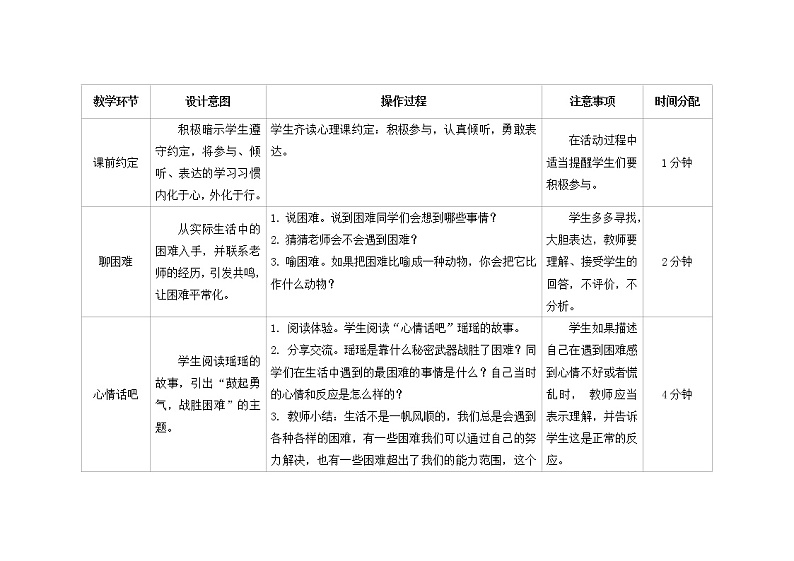 南大版3年级心理健康第16课  鼓起勇气,面对困难 课件+教案02