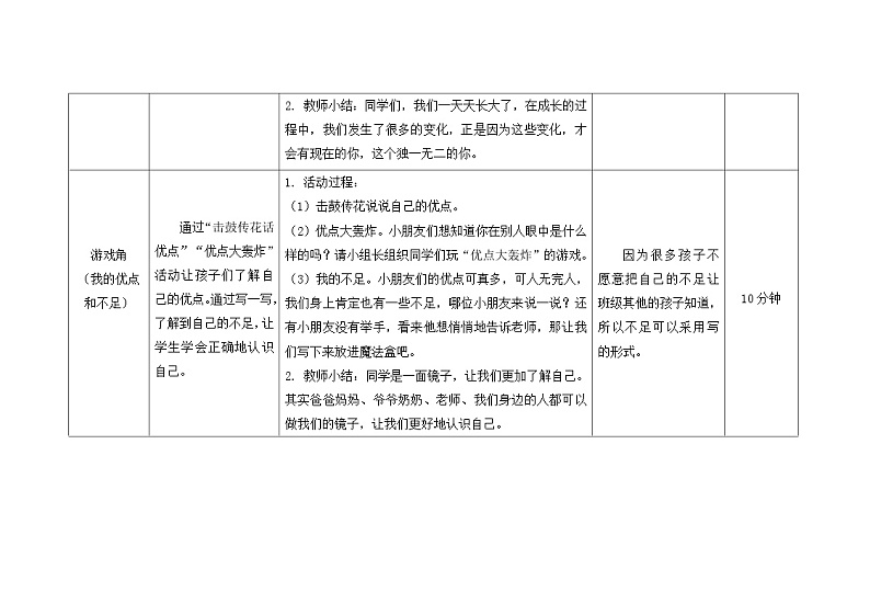 南大&北师大版三年级心理健康第1课 照镜子 教案第3页