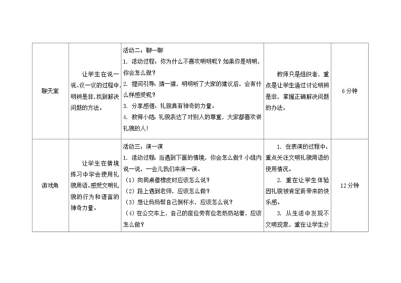 南大&北师大版二年级心理健康第四课彬彬有礼的好孩子教案03
