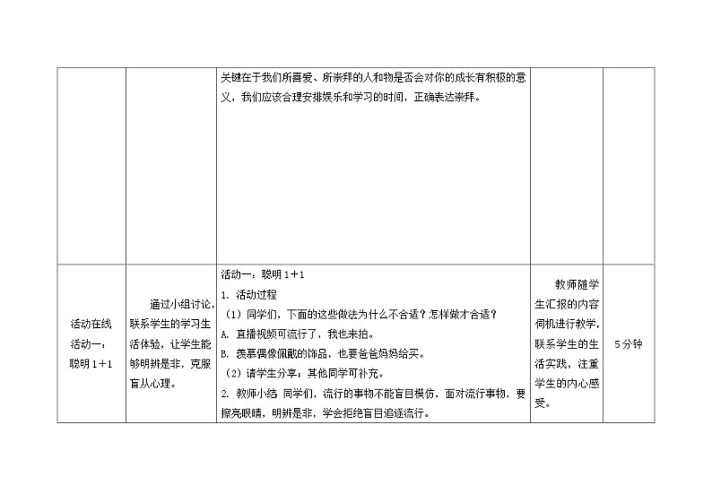 南大版心理健康六年级11.《 我为自己代言》教学设计第3页
