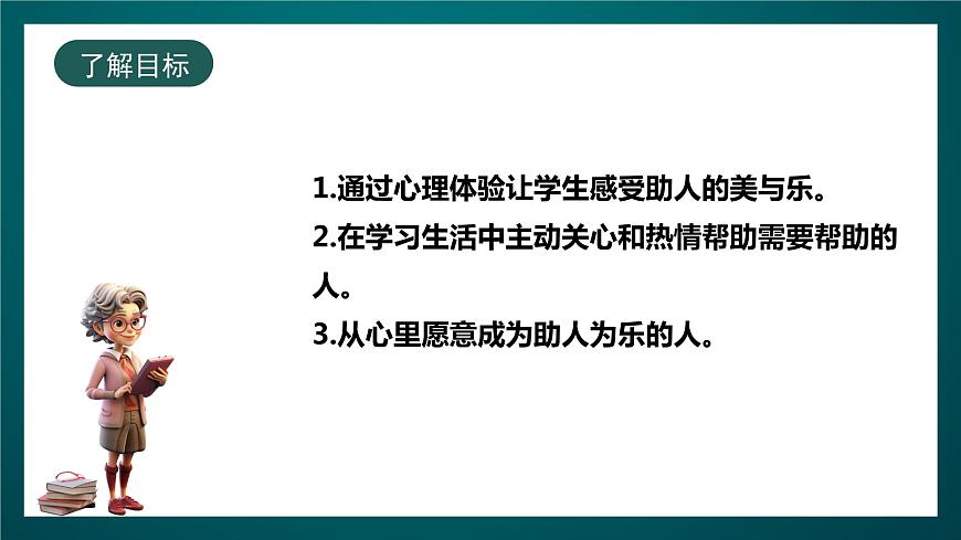 北師大版心理健康四年級下冊15.《助人之美與樂》 課件第2頁