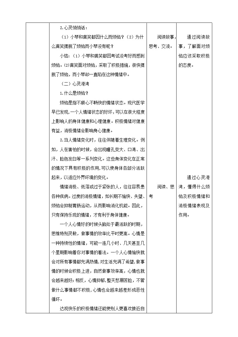 北师大版心理健康五年级下册 17.《烦恼来了怎么办》 课件+教案02