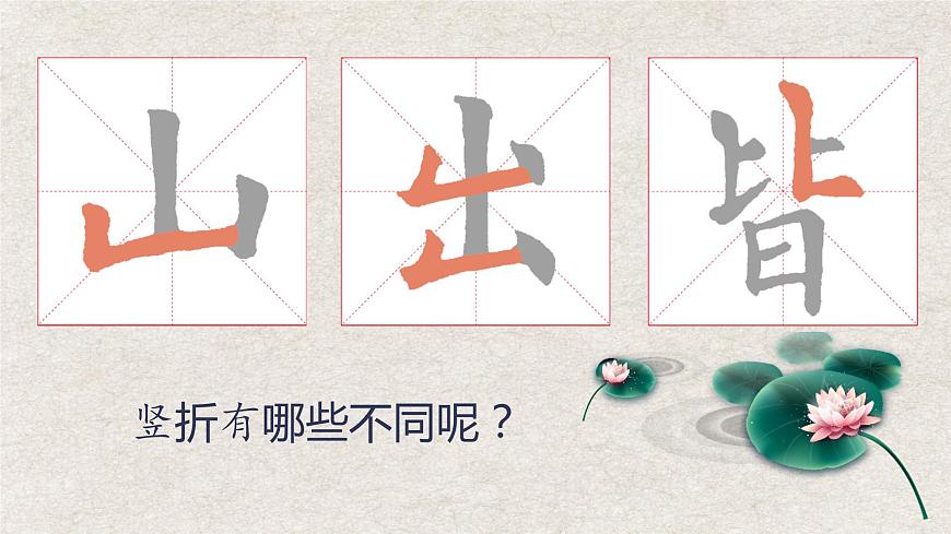 小學(xué)書法人美版 三年級(jí)下冊(cè) 豎折課件PPT第8頁