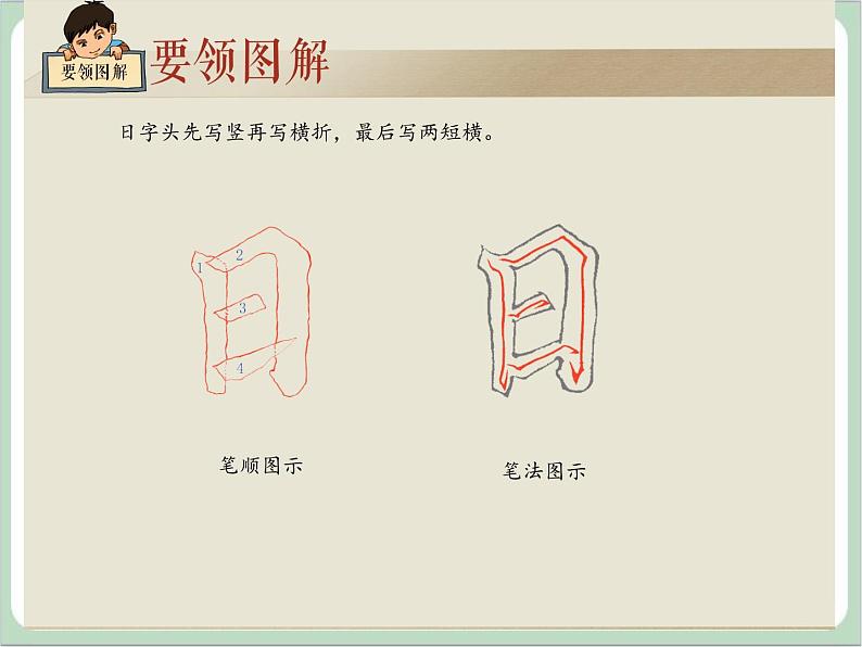 五年级上册书法课件-8.日字头与日字底|西泠版07