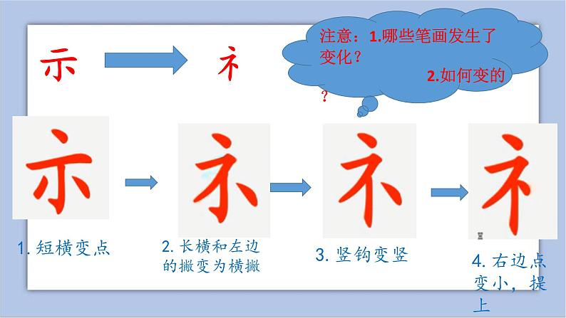 五年级上册书法课件-3.示字旁|北师大版第5页