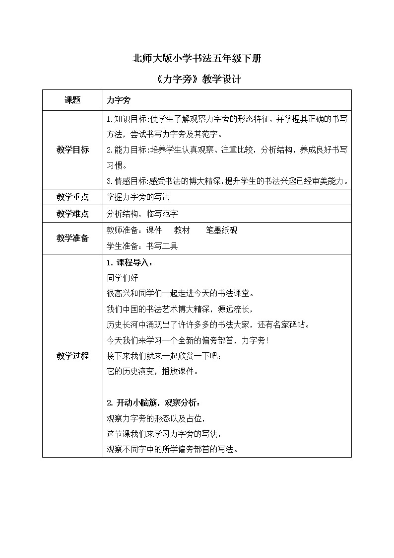 第1课《力字旁》课件+教案01