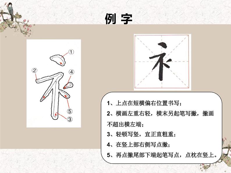 湘美版书法四下 第十三课(示字旁、衣字旁)1 课件第6页