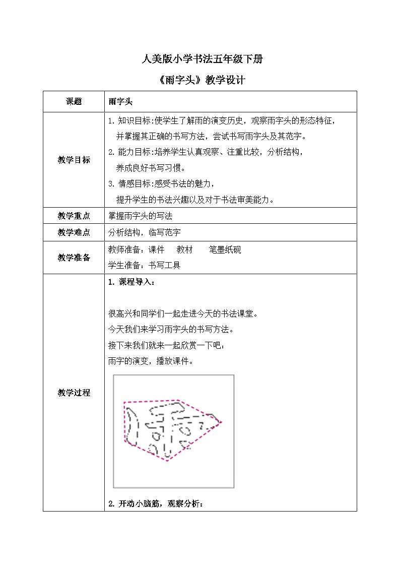 第3课《雨字头》课件+教案01