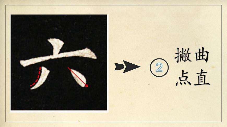 北師大版三年級下冊書法指導(dǎo)第14課《左撇右點(diǎn)》課件第7頁