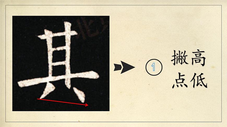 北師大版三年級下冊書法指導(dǎo)第14課《左撇右點(diǎn)》課件第8頁