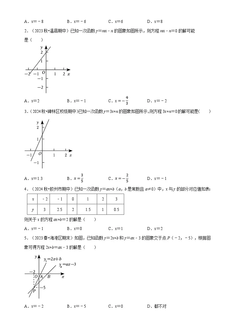 5.6 二元一次方程与一次函数(6大题型提分练)(原卷版)-A4第3页