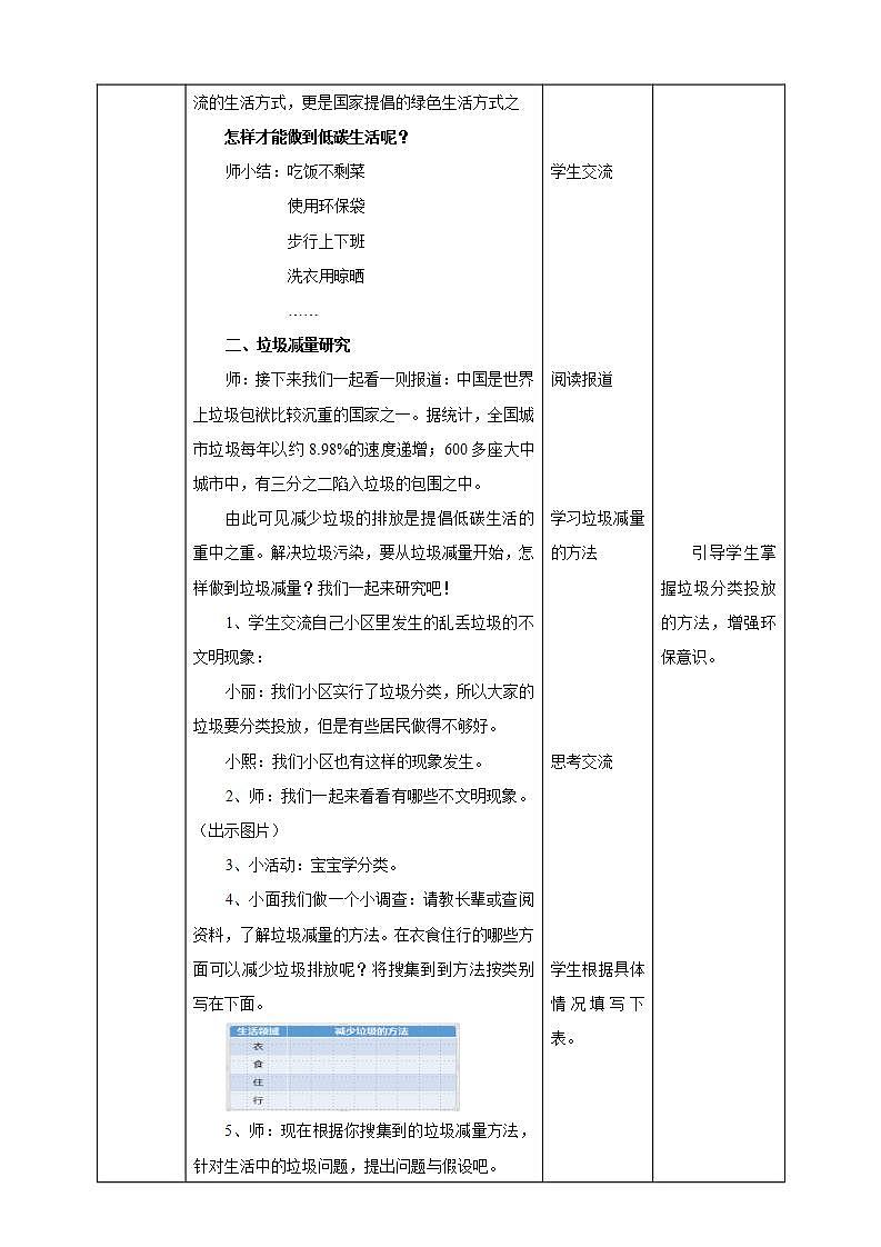 粤教版综合实践活动三上 第二单元《环保生活小联盟》第一课时课件PPT+教案02