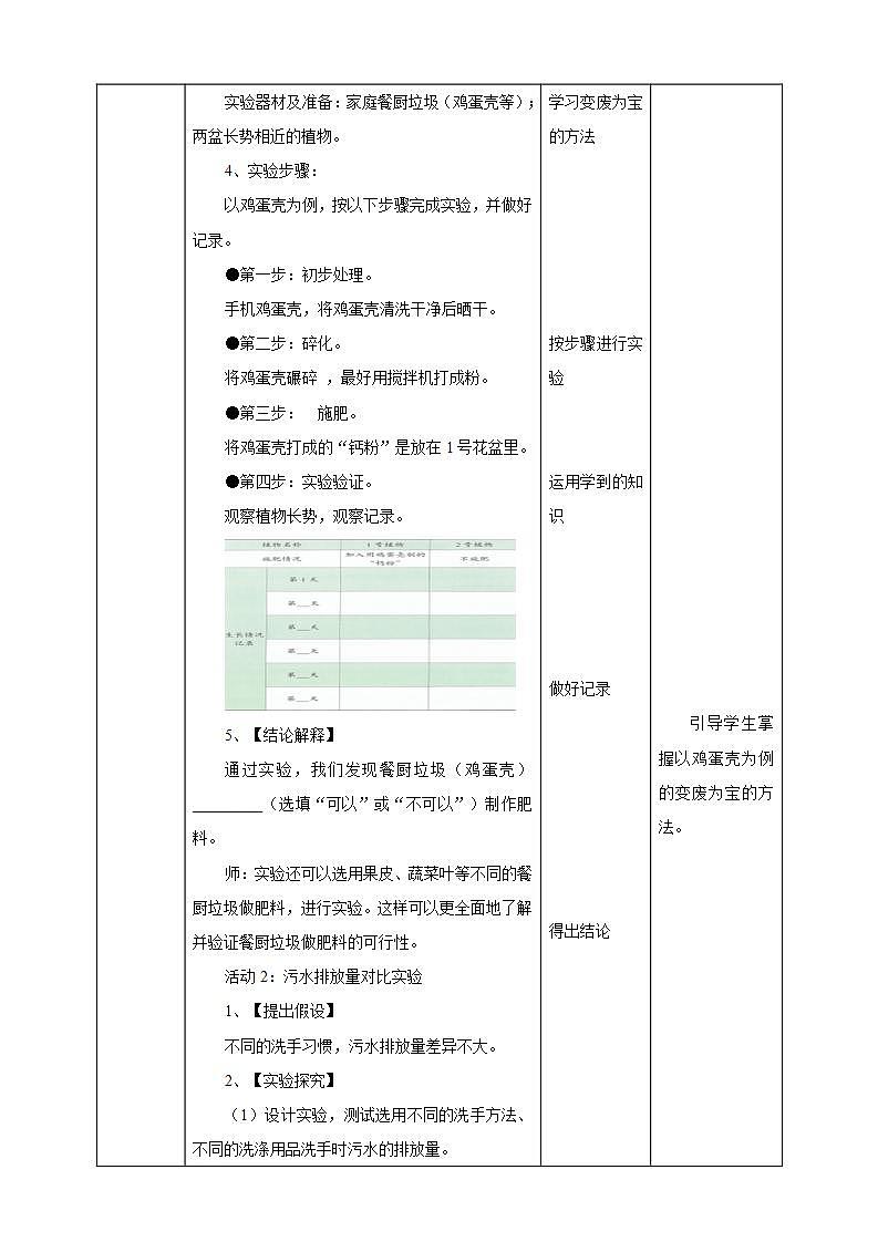 粤教版综合实践活动三上 第二单元《环保生活小联盟》第二课时 课件PPT+教案02