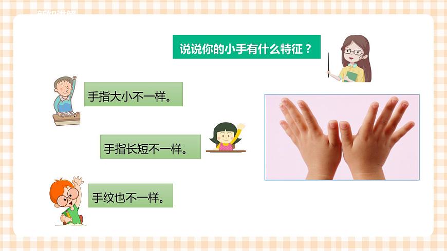 第四單元 益智游戲 活力拍手操  主題活動一《認識我們的小手》課件第3頁