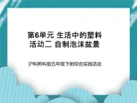 五年級(jí)下冊(cè)綜合實(shí)踐活動(dòng)課件+教案-第6單元 生活中的塑料 活動(dòng)二 自制泡沫盆景  滬科黔科版