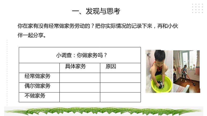 三年級綜合實踐活動指導(dǎo)第2單元主題活動四《家務(wù)勞動小調(diào)查》第4頁