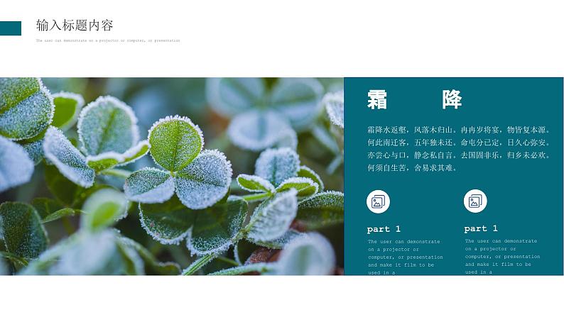 绿色小清新二十四节气霜降主题活动宣传课件PPT第4页