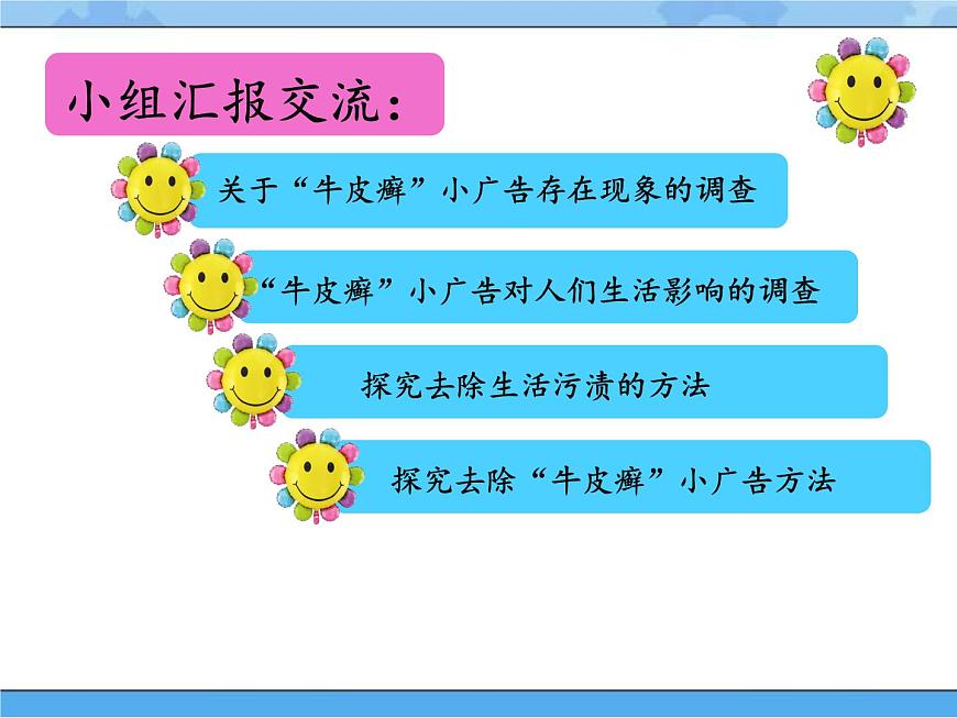 主題二 3 小廣告的危害與治理——關(guān)于“牛皮癬”小廣告等生活污漬處理方法的調(diào)查與探究 課件PPT課件PPT第3頁(yè)