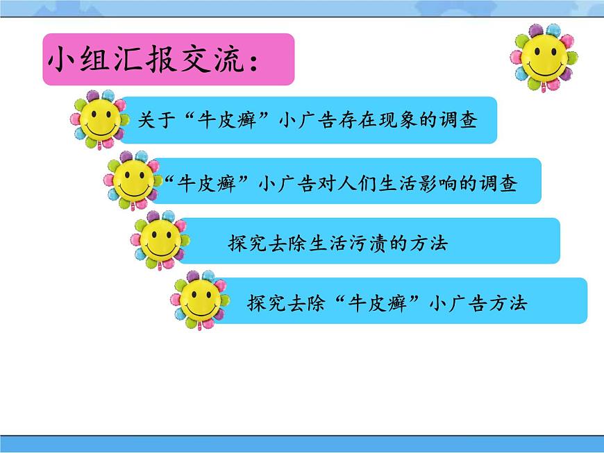 主題二 3 小廣告的危害與治理——關(guān)于“牛皮癬”小廣告等生活污漬處理方法的調(diào)查與探究 課件PPT課件PPT第6頁(yè)
