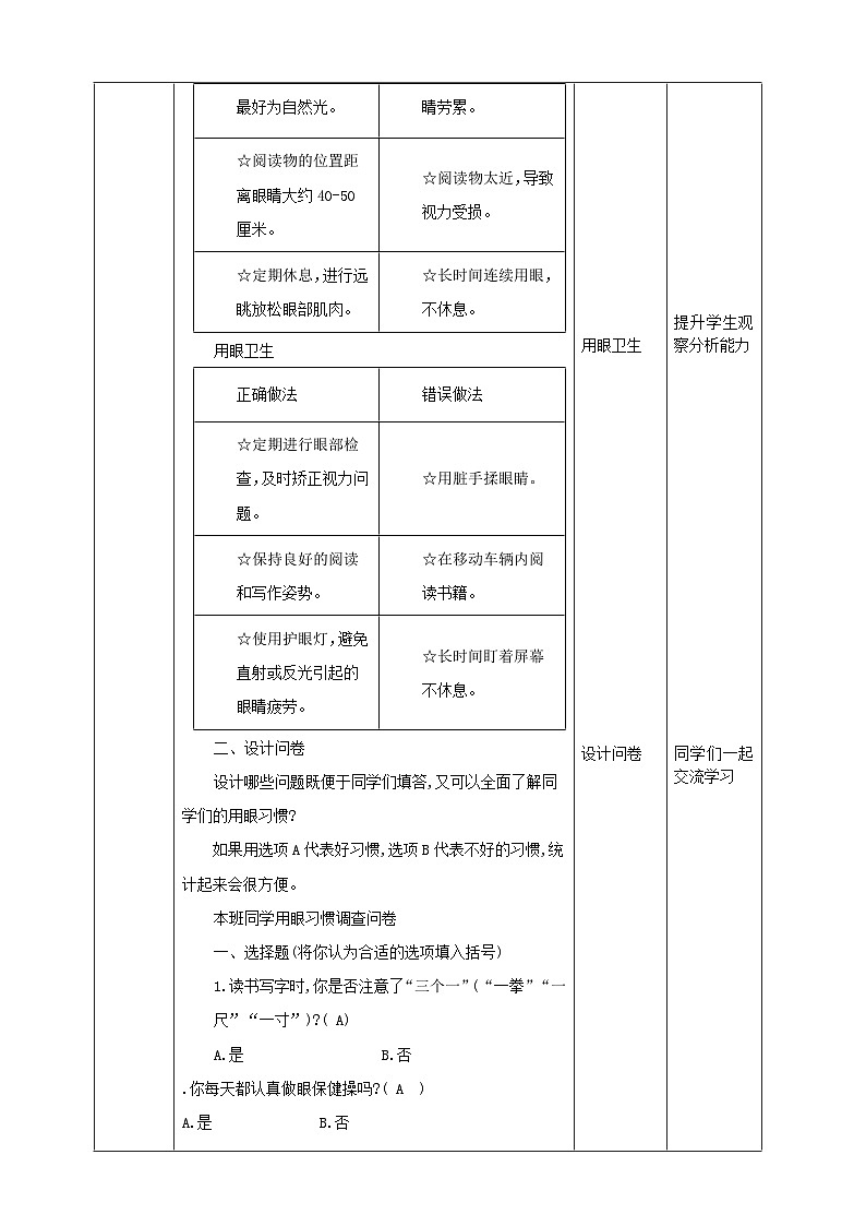 【沪科版+贵州版】《小学综合实践活动》四年级第二学期《用眼习惯小调查》课件第2页