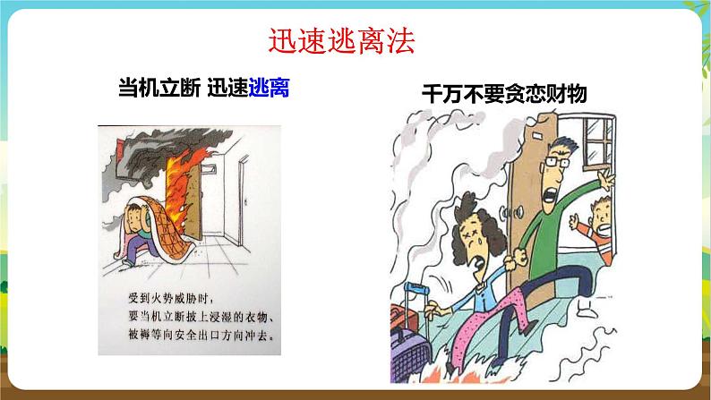 沪科黔科版综合实践活动四年级下册 活动三 《当火灾发生时》 课件第6页