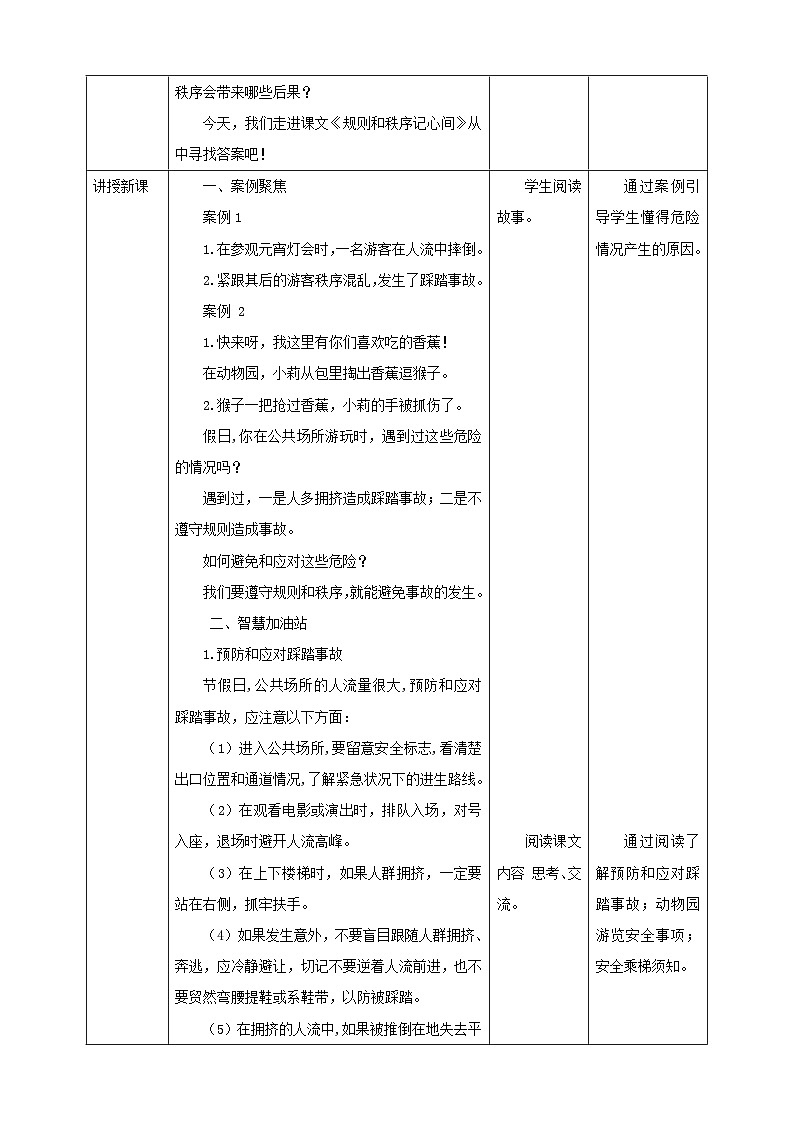 【沪科+黔科版】《综合实践活动》三上 聚焦假日安全 第二课《规则和秩序记心间》教案第2页