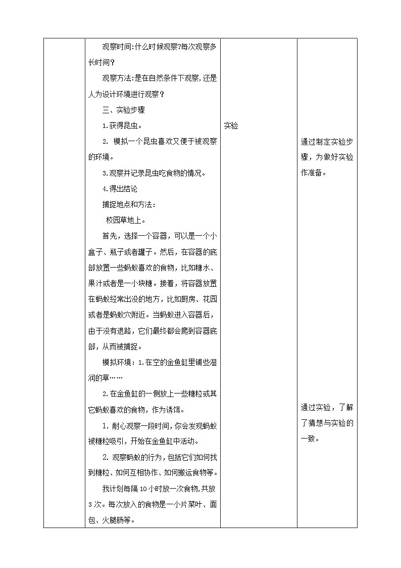 【沪科+黔科版】《综合实践活动》三上 探访昆虫世界 活动一《昆虫的美食》教案第3页