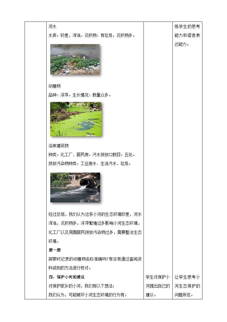 第一课 保护家乡的环境—家乡河流生态探索第3页