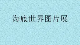 小学三年级上册信息技术-第11课海底世界图片展｜冀教版(16张)ppt课件