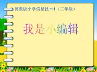 冀教版三年级下册信息技术 16.我是小编辑 课件