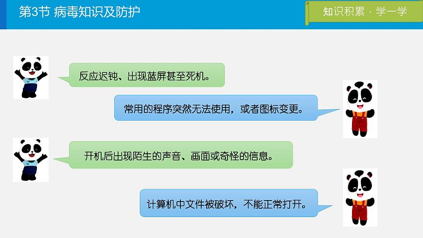 川教版信息技術(shù)四年級上冊 2.3《病毒知識及防護(hù)》  課件PPT第8頁