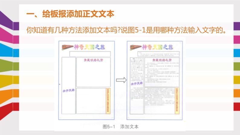 桂教版信息技术五上 1.5 展示青藏铁路风采—添加文本 课件PPT05