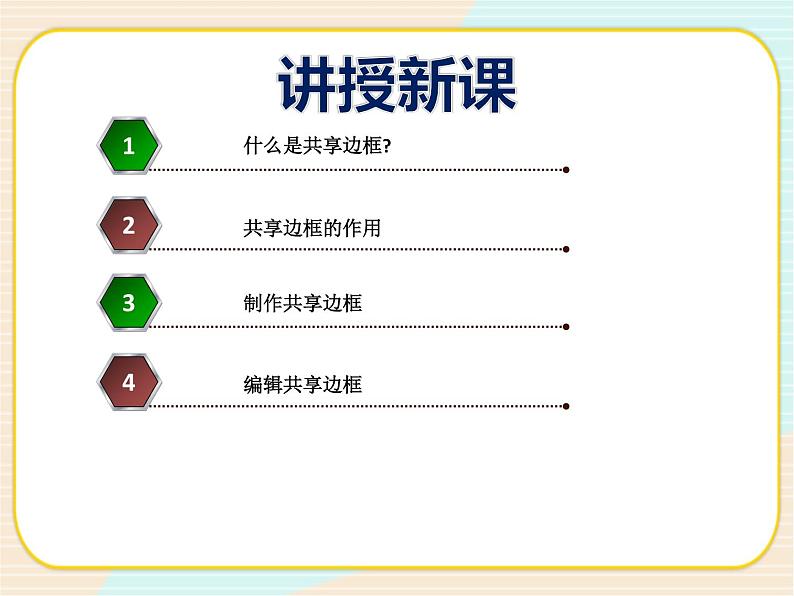 人教版信息六年级上册 第5课使用表格版面齐-制作共享边框 课件PPT第3页