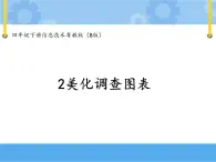 【课件】第二课 美化调查图表四年级下册信息技术粤教版（B版）