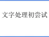 人教版四年级下册信息技术：第1课 文字处理初尝试 课件PPT+教案