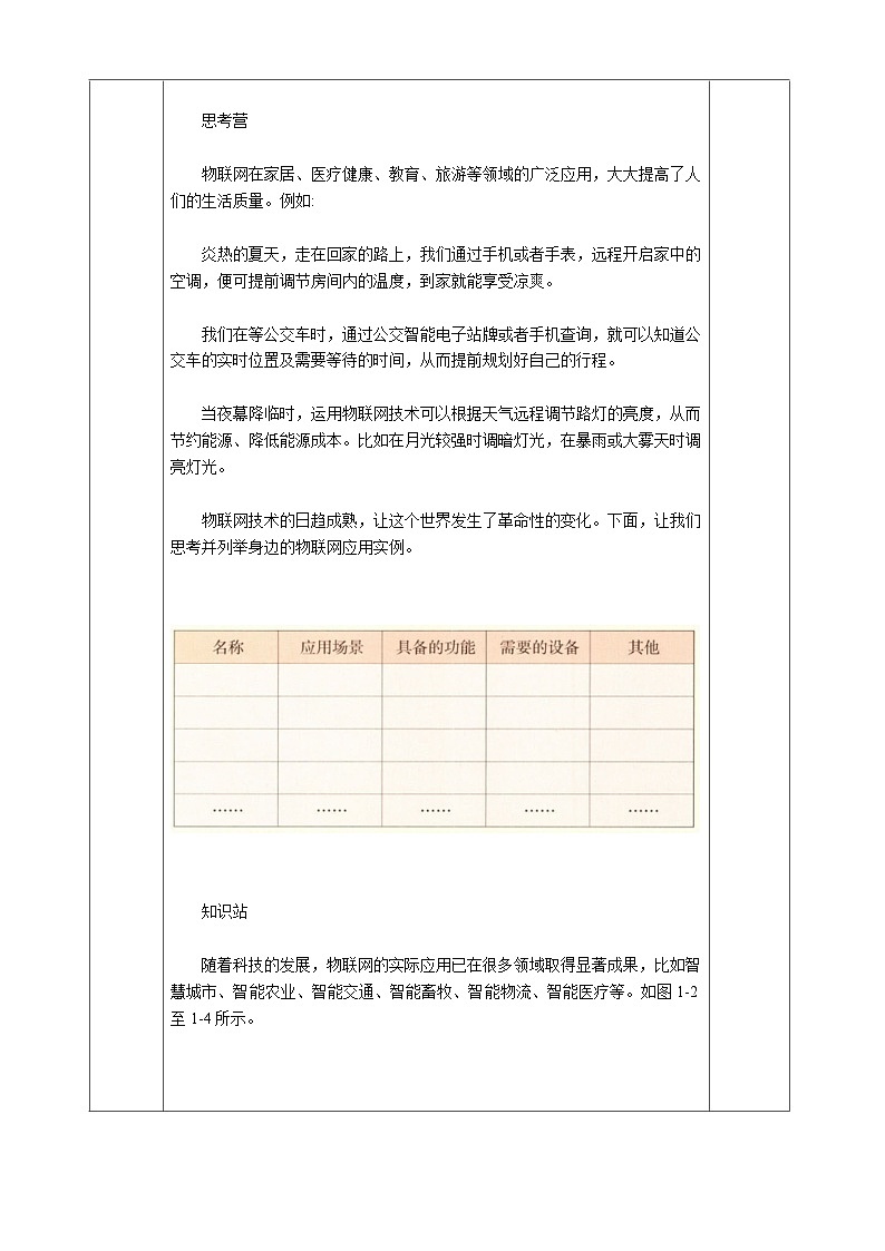 河南大学版 小学信息技术 五年级上 第1课 有趣的物联世界 教案02