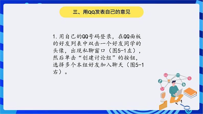川教版(三起)信息技术五下 第5课《QQ讨论会》课件第5页