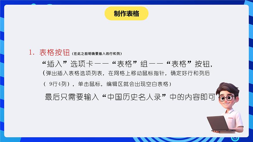 電子工業(yè)版(內(nèi)蒙古)信息技術(shù)五下 第10課《制作表格》課件第4頁(yè)