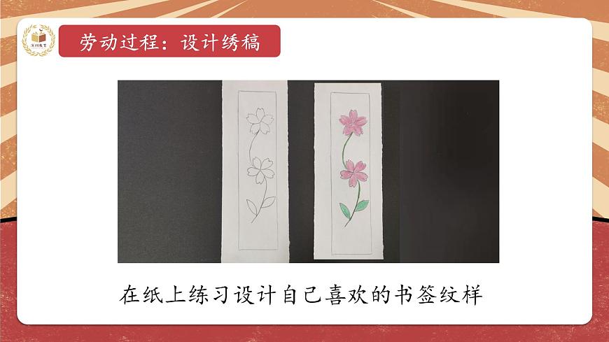 小學勞動教育 北師大版 五年級 活動11《制作彝繡書簽》第二課時 課件第6頁