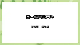 任務(wù)二《園中蔬菜我來種》課件+教案
