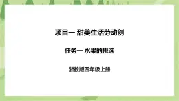項(xiàng)目一 任務(wù)一《水果的挑選》課件+教案＋素材