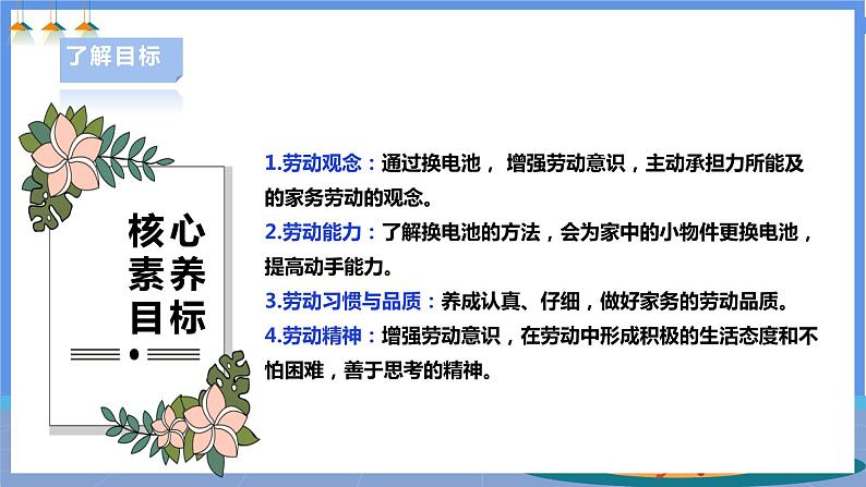 【人教版】一下劳技 项目七《换电池》 课件+教案+素材02